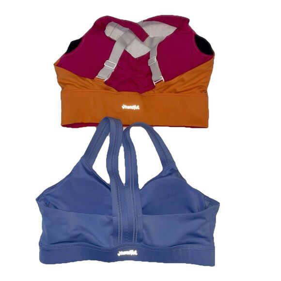 Handful Bras Lot of 2- Y Back, Game Time Size Medium Sports Athletic - Picture 2 of 3